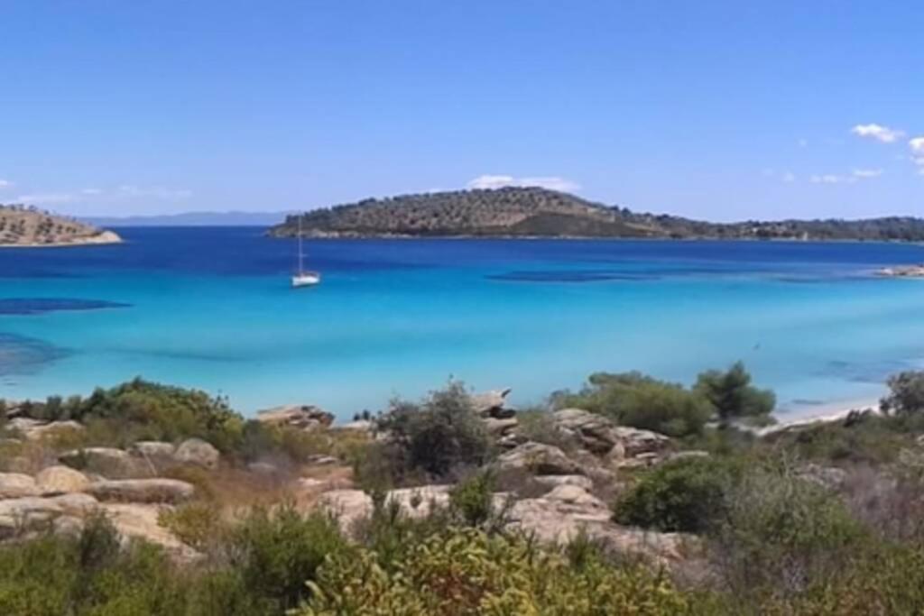 Havikee, Private Beach Villa! Ormos Panagias Buitenkant foto